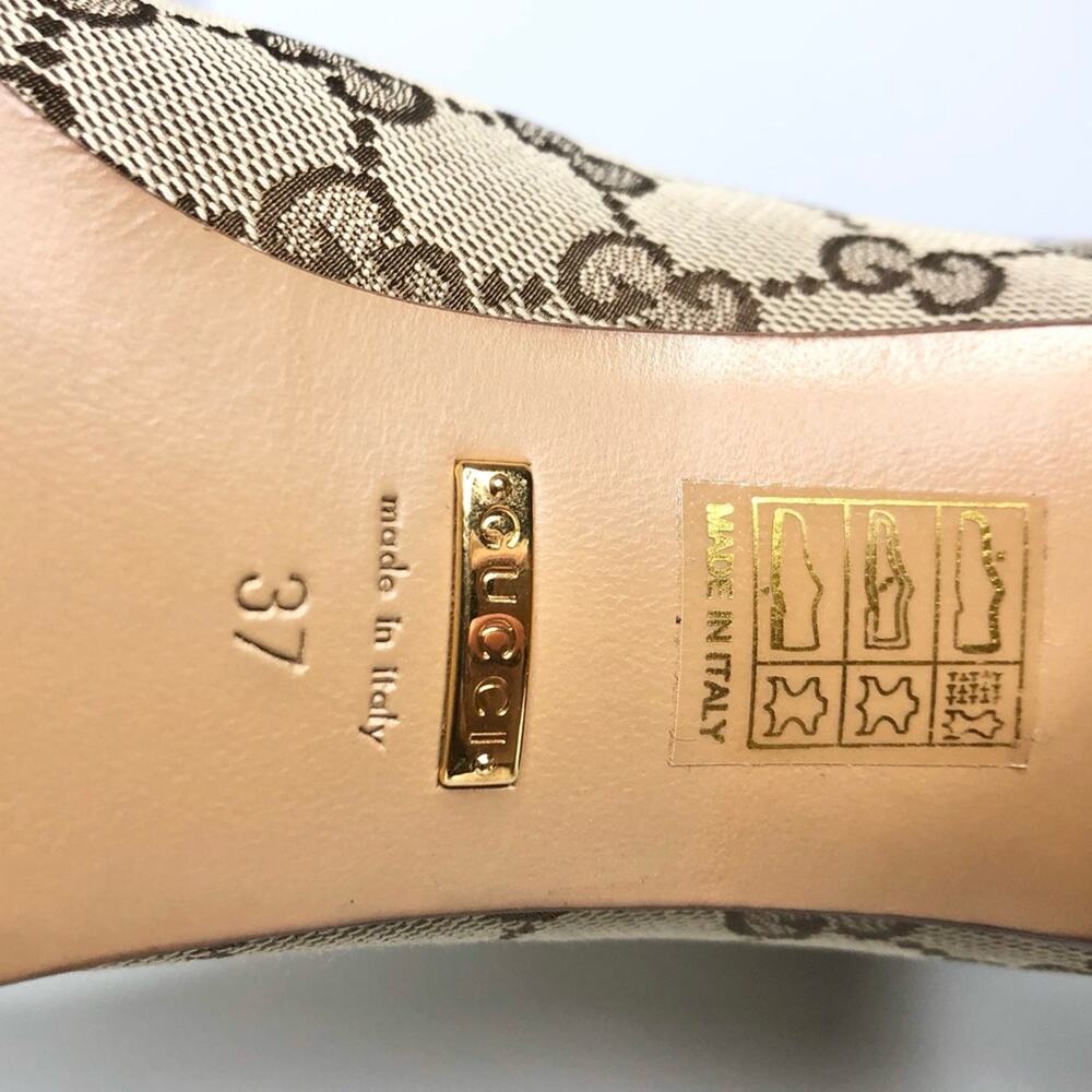 Gucci Thigh High GG Monogram Slouch Heeled Boots 37 - Picture 8 of 9